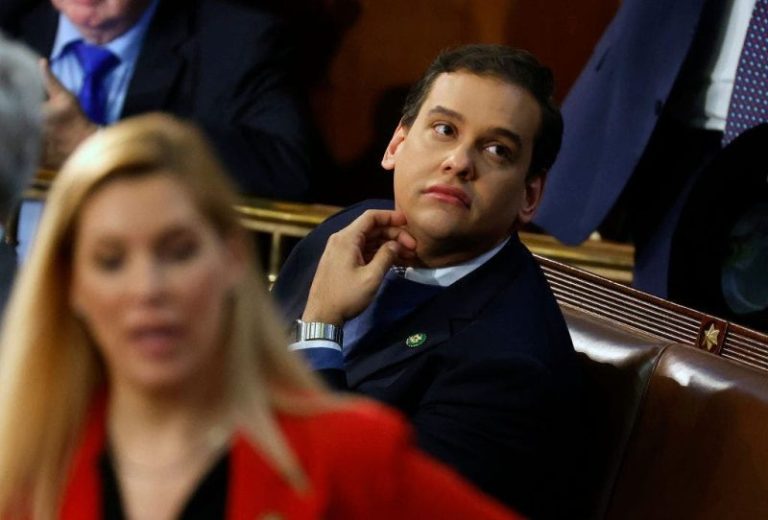 Rep.-elect George Santos dodges reporters as he arrives at Capitol Hill office