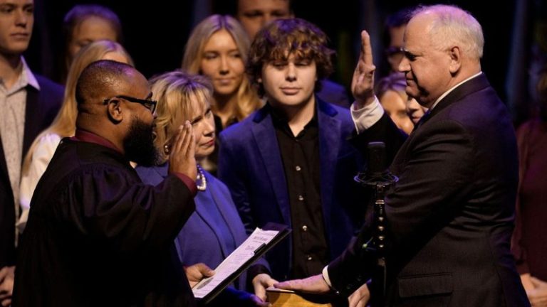 MN Gov. Walz addresses state after being sworn in for second term