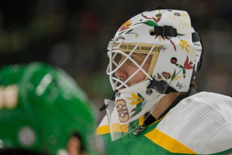 NHL goalie wears specially designed mask after league said no