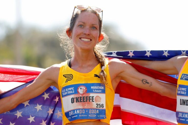 Fiona O’Keeffe wins Olympic trials in her first marathon, sets record