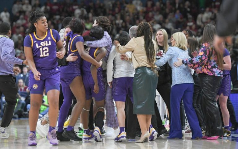LSU coach on title game brawl: ‘Wish she would’ve pushed Angel Reese’