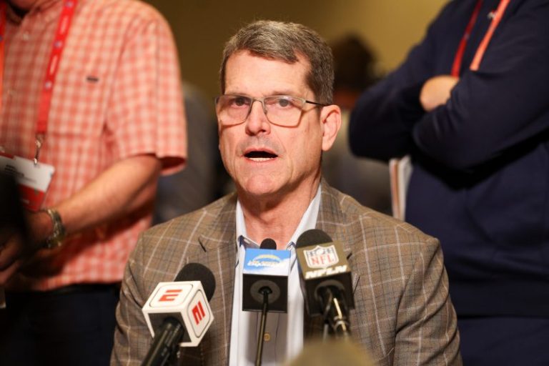 Why Chargers coach Jim Harbaugh calls No. 5 pick an advantage
