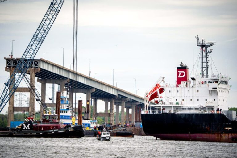 New deep-water channel allows first ship to pass Key Bridge wreckage in Baltimore
