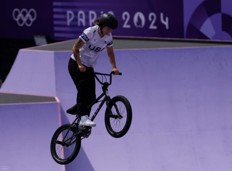 US BMX rider Perris Benegas surges to silver in Paris
