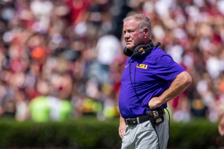 Playoff committee faces bubble dilemma. LSU’s Brian Kelly has idea to fix it