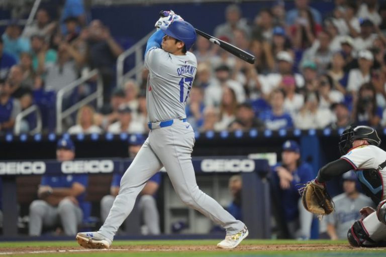 Shohei inches closer to 50-50, but Marlins outslug Dodgers