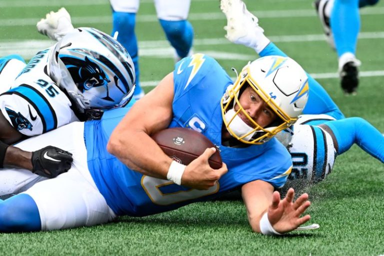 Chargers coach Jim Harbaugh gives Justin Herbert injury update