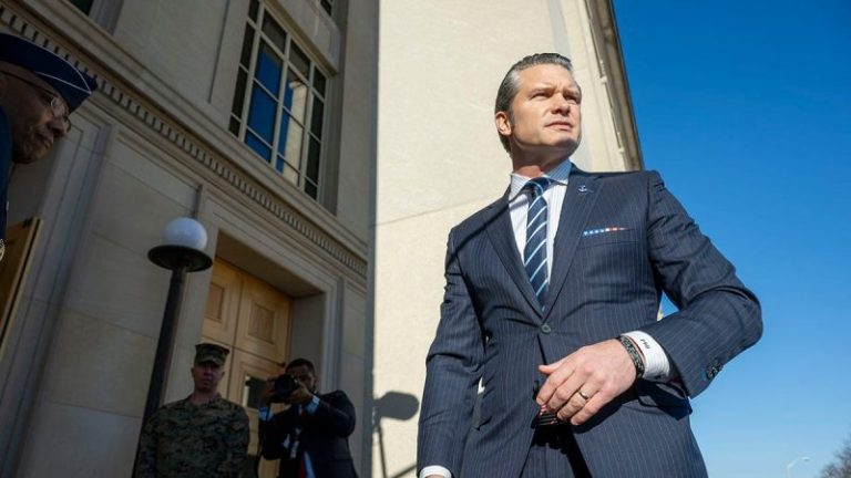 Hegseth arrives for 1st day at Pentagon stressing Defense’s mission to protect ‘sovereign territory of the US’