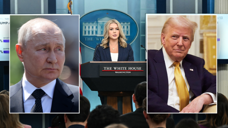 Putin viewed as ‘great competitor’ but still a US ‘adversary’ as Ukraine negotiations loom, Leavitt says