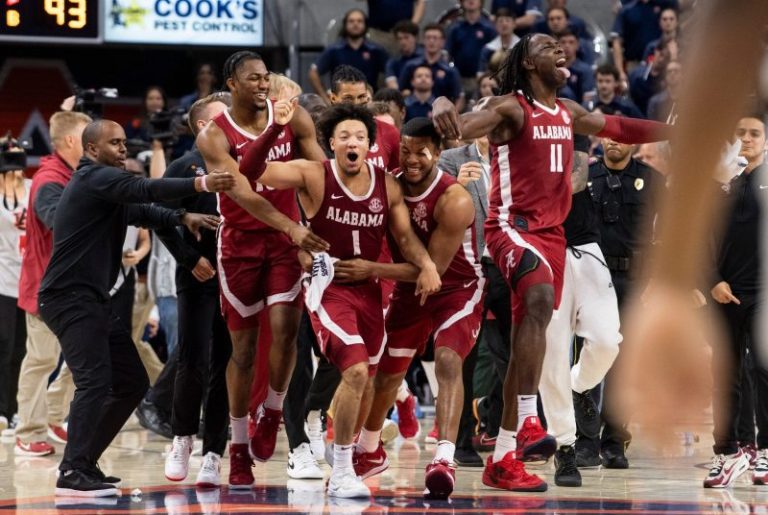 Alabama beats top-ranked Auburn with OT buzzer-beater