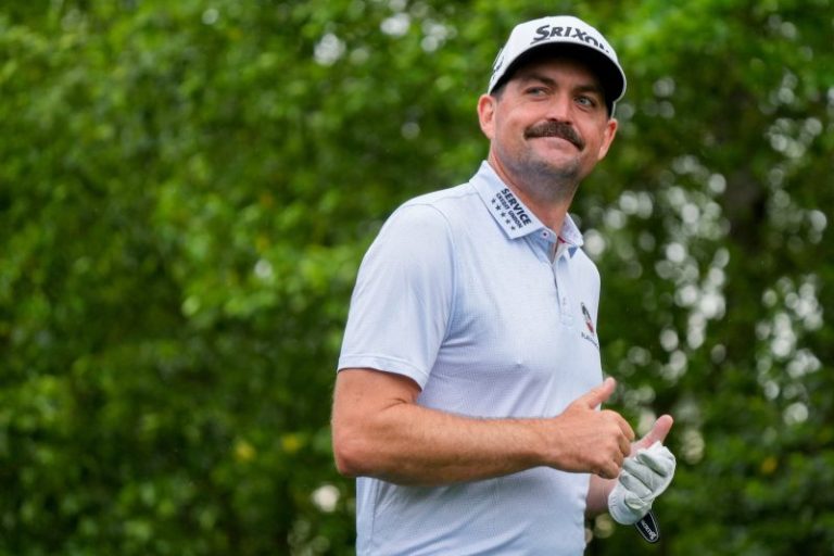 Watch: Keegan Bradley celebrates ace with sons at Masters Par 3 Contest