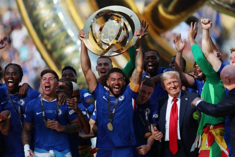 ‘What’s he doing?’ Trump crashes Chelsea’s Club World Cup moment