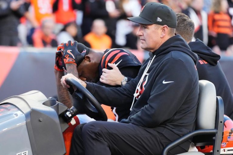 Tee Higgins injury update: Bengals WR carted off after head injury