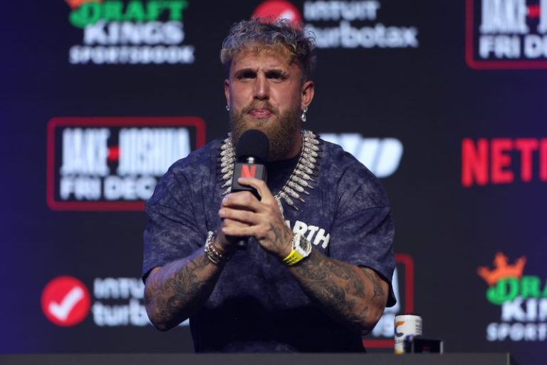Jake Paul talks big game at Anthony Joshua fight press conference