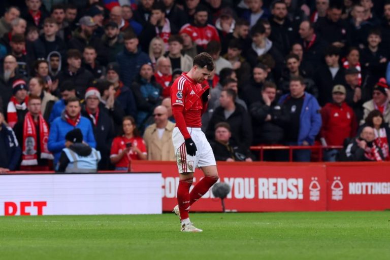 Watch: Nottingham Forest defender shown red card for handball