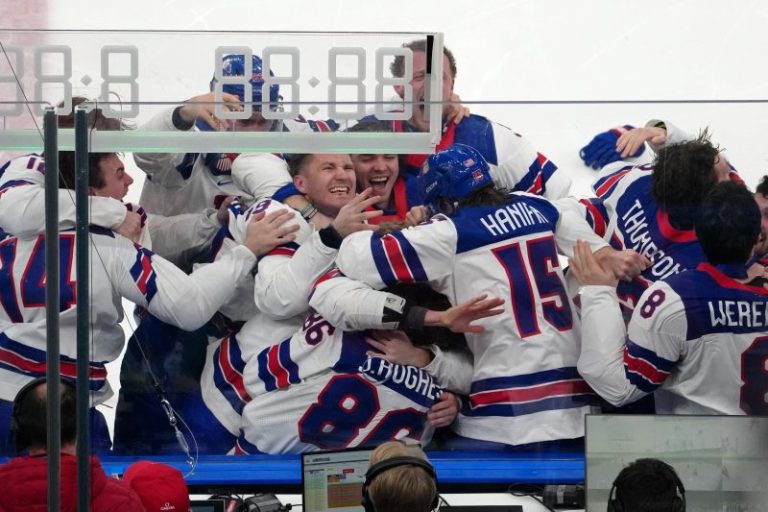 Watch: USA men’s hockey players celebrate gold medal at Miami nightclub